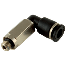 90° Male Stud Swivel Elbows, KELM - Metric Male x Tube, Extended