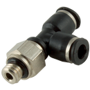 Male Stud Run Swivel Tees, KELM - NPT Male Run Swivel x Tube