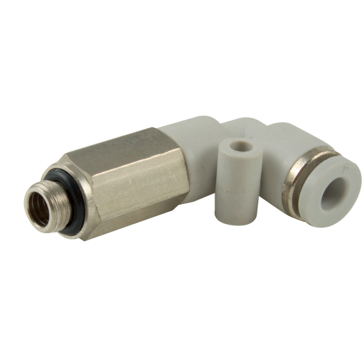 90° Male Stud Swivel Elbows, KELM - BSPP Male x Tube, Extended