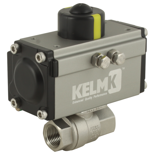 Actuated Ball Valves, KELM - Double Acting 2 Piece, Stainless Steel