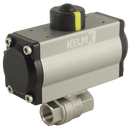 Actuated Ball Valves, KELM - Single Acting 2 Piece, Stainless Steel