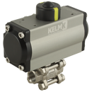 Actuated Ball Valves, KELM - Single Acting 3 Piece, Stainless Steel