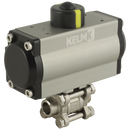 Actuated Ball Valves, KELM - Single Acting 3 Piece, Stainless Steel Butt Weld