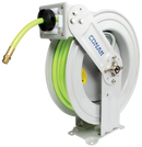 Mountable Steel Air Hose Reel, Conah - Hi-Vis, Spring Rewind, 3/8"