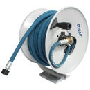 Mountable High Pressure Water Steel Hose Reels, Conah - Blue 2 Wire Pressure Wash, Manual Rewind, 3/8"