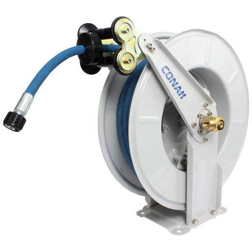 Mountable High Pressure Water Steel Hose Reels, Conah - Blue 1 Wire Pr