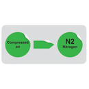 Adhesive Identification Label, Airpipe - Compressed Air/Nitrogen