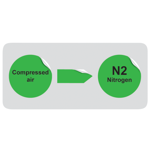 Adhesive Identification Label, Airpipe - Compressed Air/Nitrogen