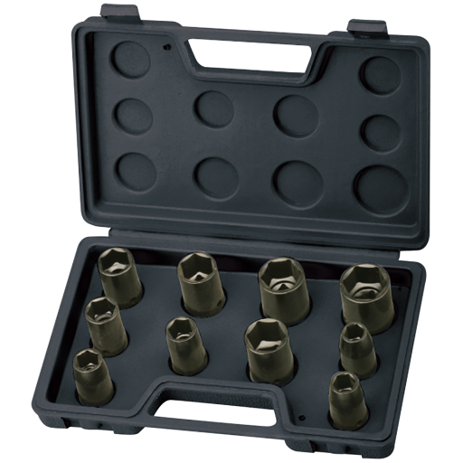 1/2" Impact Socket Set, Aeropro - Metric, 10 Piece Set