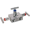 Manifold Valves, Panam - 3 Valve Manifold, Pipe to Pipe, NPT
