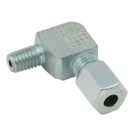 Lubrication Compression Fittings, Type LL - 90° Elbows, Steel Zinc Plated