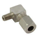 Lubrication Compression Fittings, Type LL - 90° Elbows, 304 Stainless Steel