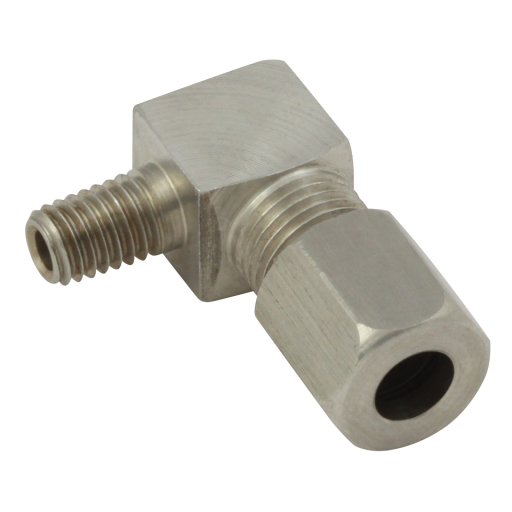 Lubrication Compression Fittings, Type LL - 90° Elbows, 304 Stainless Steel