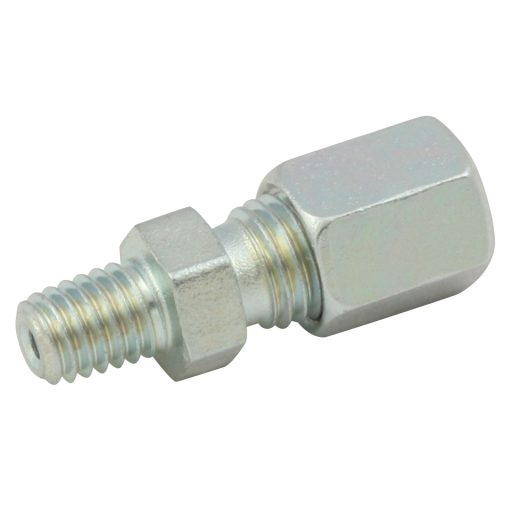 Lubrication Compression Fittings, Type LL - Straights, Steel Zinc Plated