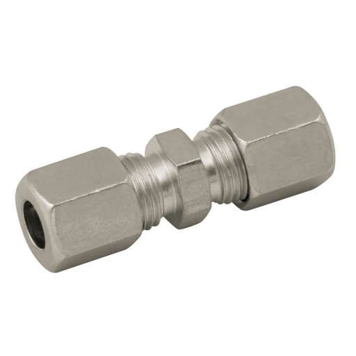 Lubrication Compression Fittings, Type LL - Unions, 304 Stainless Steel