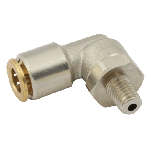 Lubrication Push-in Fittings - 90° Swivel Union Elbows, Metric