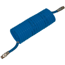 Nylon 12 Recoils, Metric, KELM - 90° Equal Tails, Blue