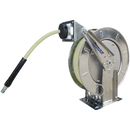 Mountable Stainless Steel Hose Reels, Conah - Non Marking Wash Down Hose, Spring Rewind, 1/2"