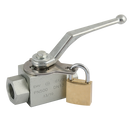 Lockable High Pressure, LHA - 2 Way Block Style, Side Hole Fixing