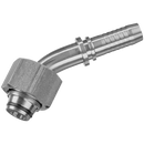 45° Elbows, PH Indutrie - Metric Female 24° Cone Seat, Heavy Duty with O-Ring, DIN 2353 x Swept Hose Tail