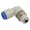 90° Male Stud Elbows Rotary One Touch Push-in, KELM - BSPT Male x Tube, Slow Rotating