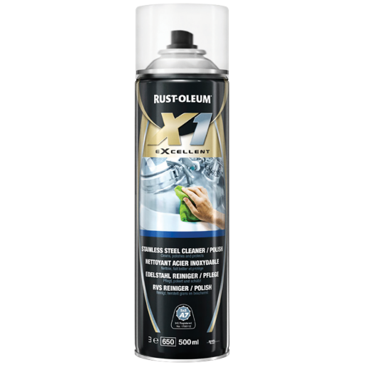 X1 Stainless Steel Cleaner/Polish Spray, Rust-oleum - 500ml