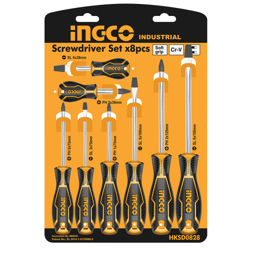 Screwdrivers, Ingco - Screwdriver Set, 8 Pieces