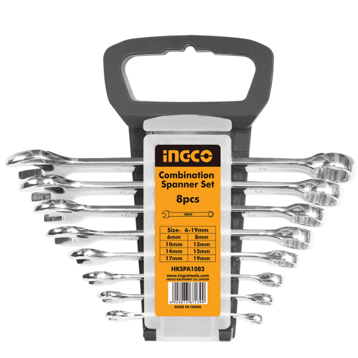 Spanners, Ingco - Combination Spanner Set, 8 Pieces