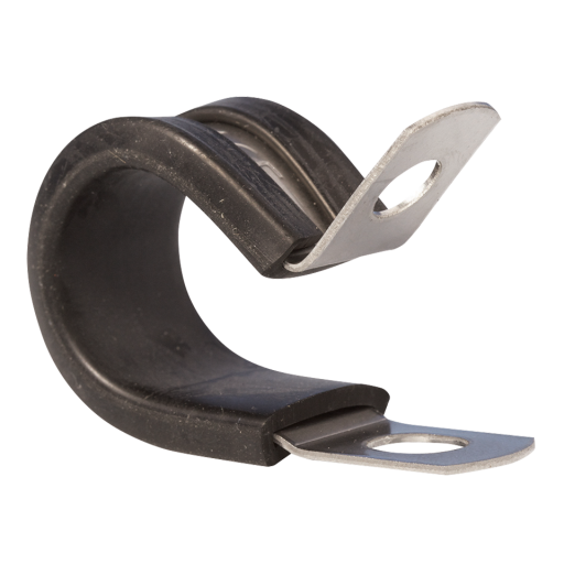 P Clips, Jubilee - 304 Stainless Steel (W4) EPDM Liner, M6