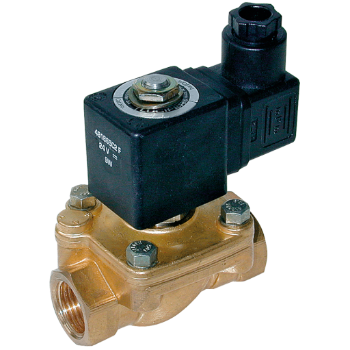 2/2 Way Solenoid Valves, Brass, Direct Lift, Parker - Normally Closed, Nitrile Seal, BSPP