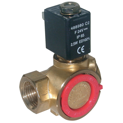 2/2 Way Solenoid Valves, Brass, Compact Design, Parker - Normally Closed, Viton Seal, BSPP