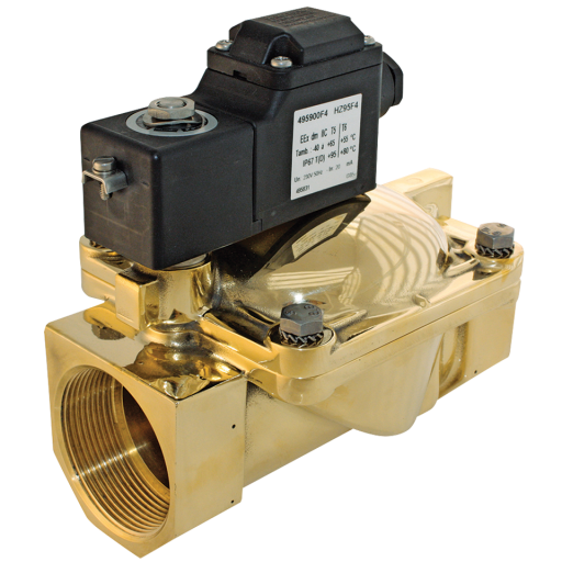 2/2 Way Solenoid Valves, Brass, Hot Water & Liquids, Parker - Normally Closed, EPDM Seal, BSPP