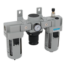 Filter + Regulator + Lubricators, Air-Pro - Supplied with Mounting Bracket & Gauge, BSPP