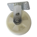 MG Series Heavy Duty Swivel Plate Fitting Castors - White Nylon Tyre, No Brake