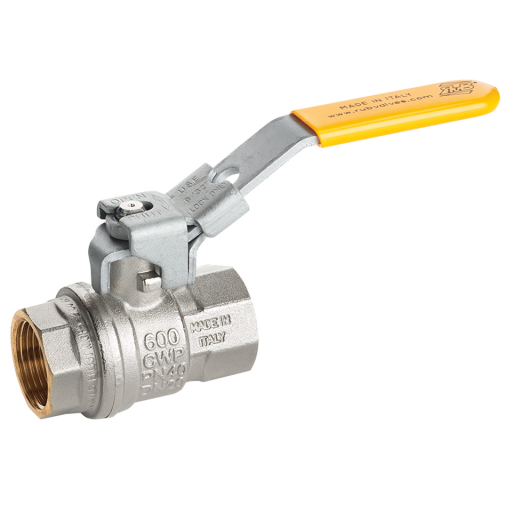 Dual Sealing Gas Lockable Ball Valves, RUB - Female x Female, BSPP