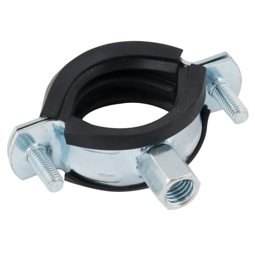 Wall or Ceiling Mounted Pipe Clips, Flamco - BSI, EPDM Rubber Lined