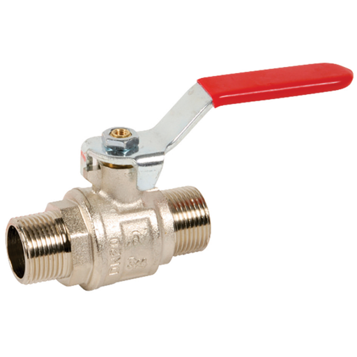 Heavy Model, Full Bore, Brass Ball Valve, Air-Pro - Male x Male, BSPP, High PN40 Pressure, Lever Handle