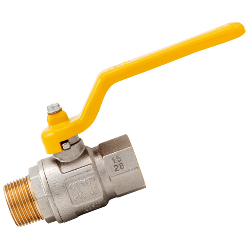 Gas Full Flow Ball Valves, Brass, ITAP - Compact Type BV67, Male x Female, BSPP, Lever Handle